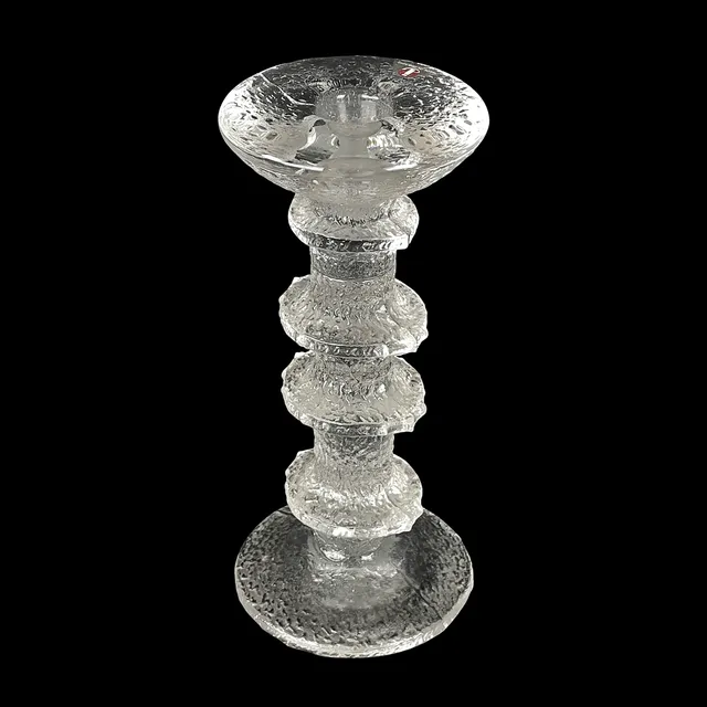 TIMO SARPANEVA. Ljusstake, "Festivo", glas, Iittala, Finland, monogramsignerad TS.