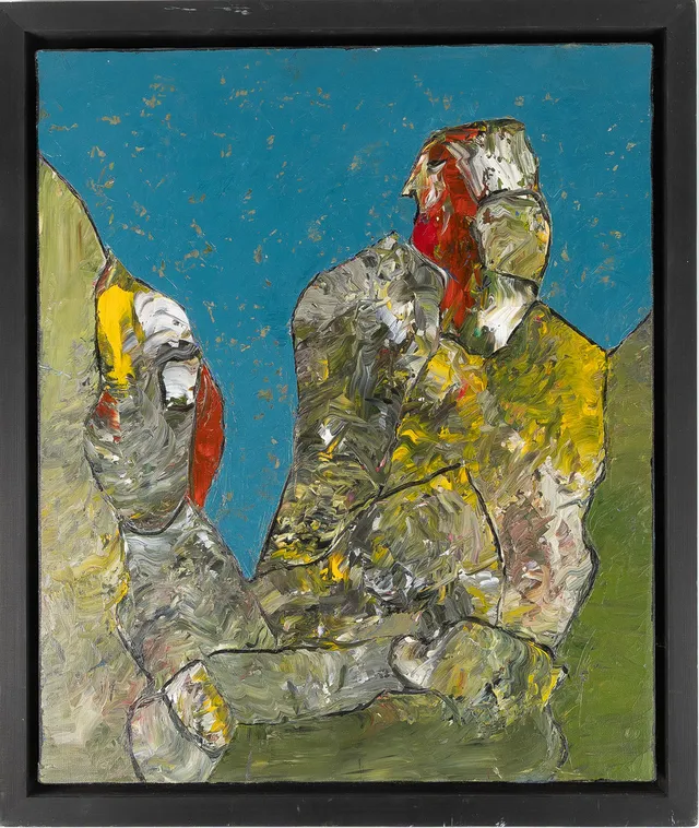 LAJOS FLESSER. Olja på duk, "Elsewhere".