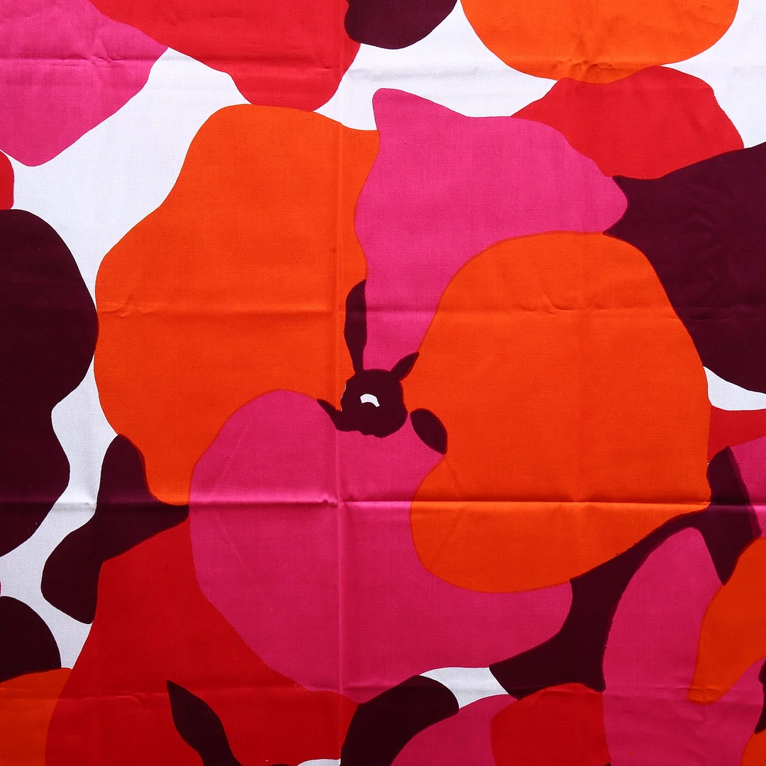 MARJATTA METSOVAARA. textil, "Malva", Tampella, 1960/70-tal. 274 x 130 cm. — Textiles — Auktionshuset Kolonn