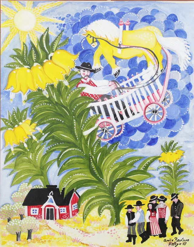 ANITA PAULSSON. Gouache, signerad, -80.