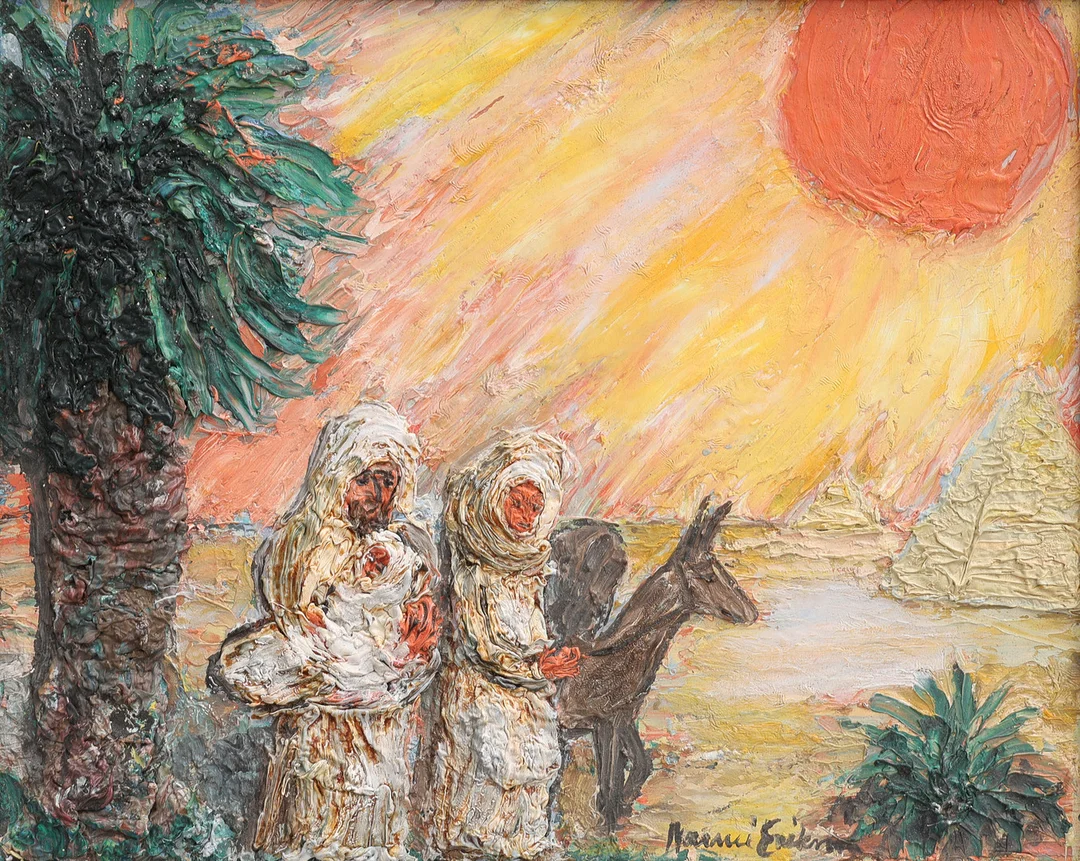 NAEMI ERIKSSON. RELIGIÖST MOTIV. — Paintings — Crafoord Auktioner Lund