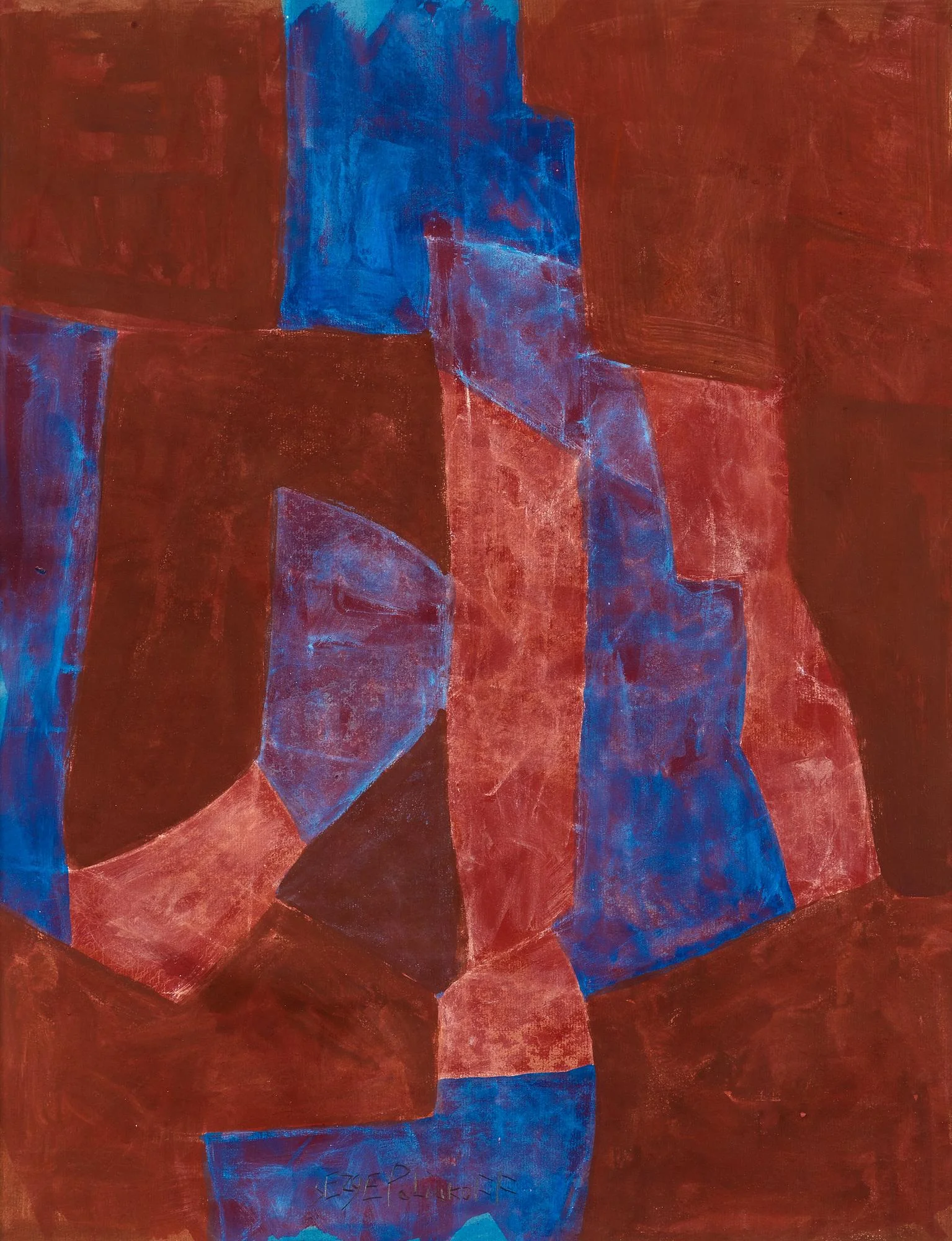 Serge Poliakoff, "Bleue, violet et rouge". — Bukowskis