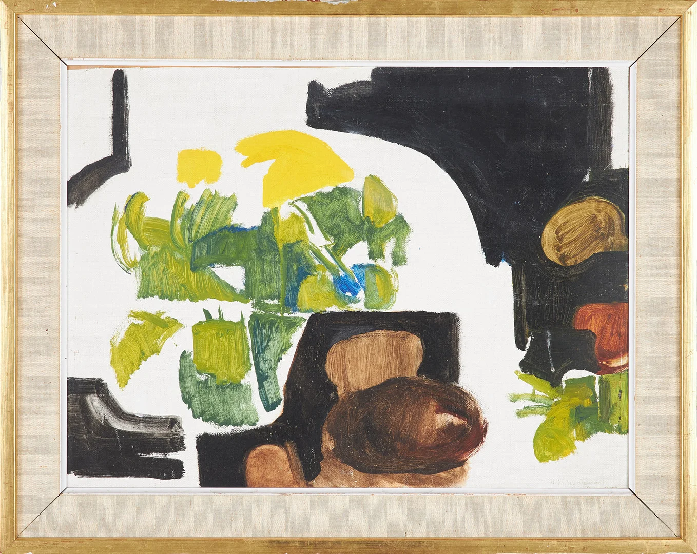 BIRGITTA LILJEBLADH. Stilleben med potatis, olja på pannå, signerad, titulerad á tergo. — Paintings — Stockholms Auktionsverk Sickla