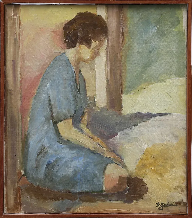 BERT ZEDRÉN. OLJA på pannå, signerad, 1900-tal.
