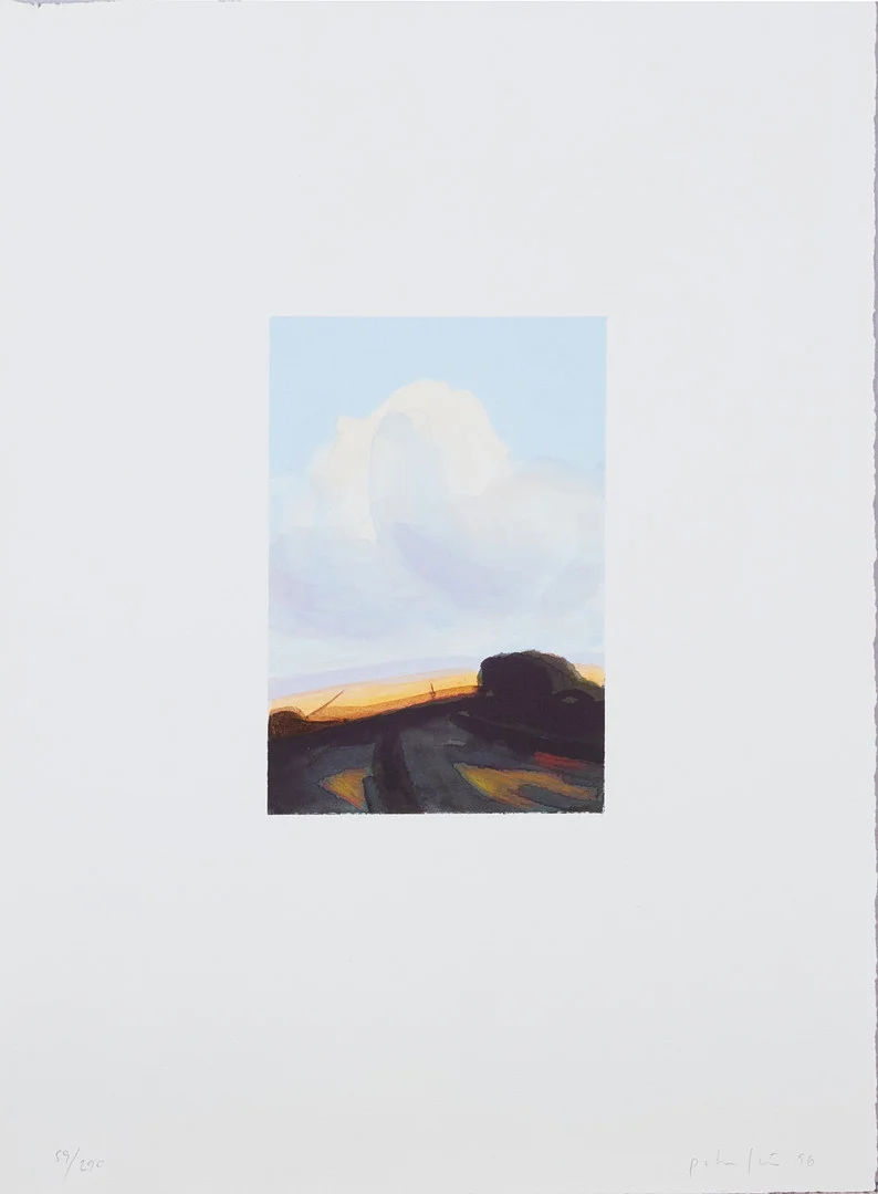PETER FRIE. "Landskap". Signerad, numrerad 59/290, daterad -96. färglitografi. — Engravings & Prints — Stockholms Auktionsverk Magasin 5