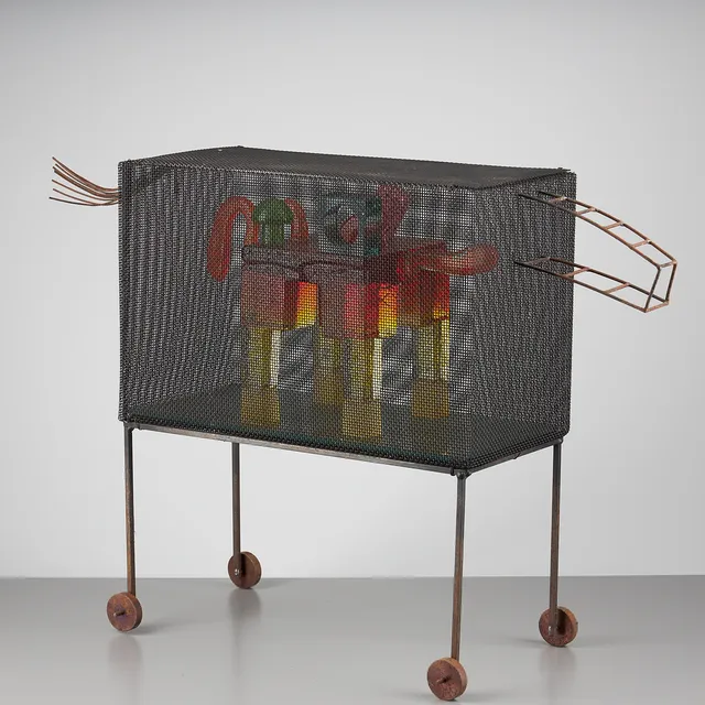 MARKKU SALO. SKULPTUR. Glas och metall. 1990-tal.