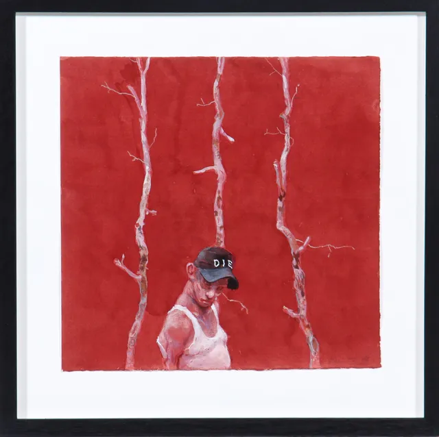 Michael Kvium. 'Die'. Watercolor