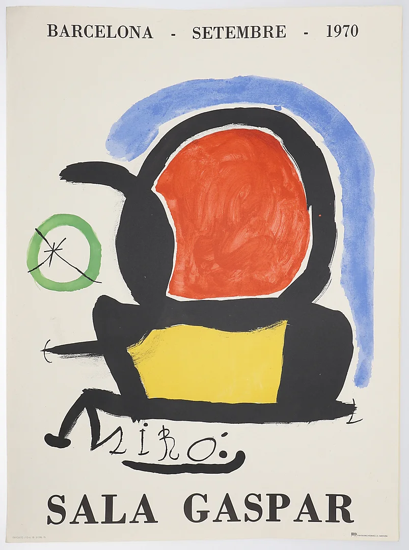 JOAN MIRÓ. SEGÚN. Cartel para exposición en la Sala Gaspar. — Engravings & Prints — Balclis