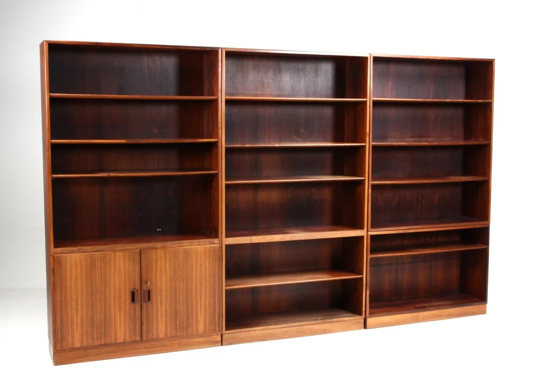 Børge Mogensen. Shelving wall, rosewood from the 1960s (3) — Furniture/Cabinets, chests of drawers — Lauritz