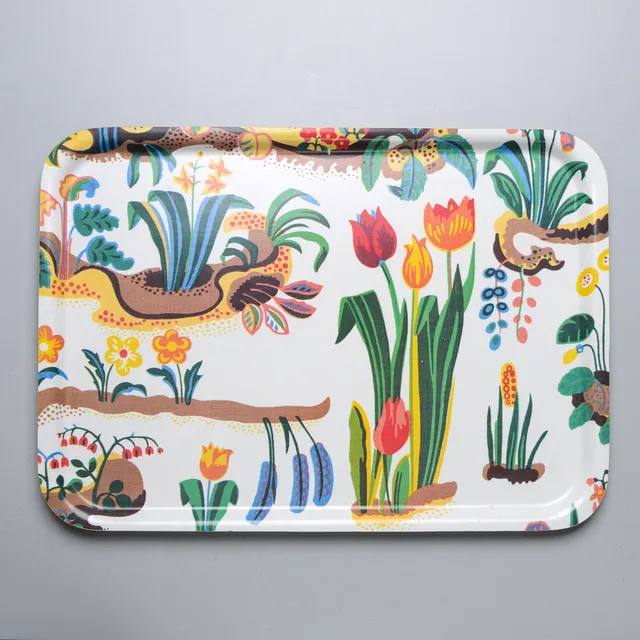 JOSEF FRANK. Bricka, "Primavera", Firma Svenskt Tenn, 1976.
