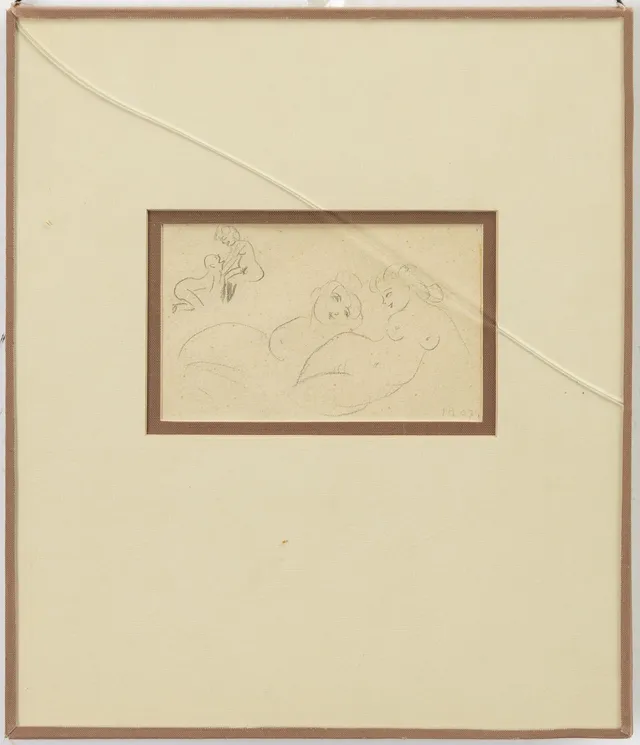 Ivar Arosenius, Modellskisser, 2 st/dubbelsidig.