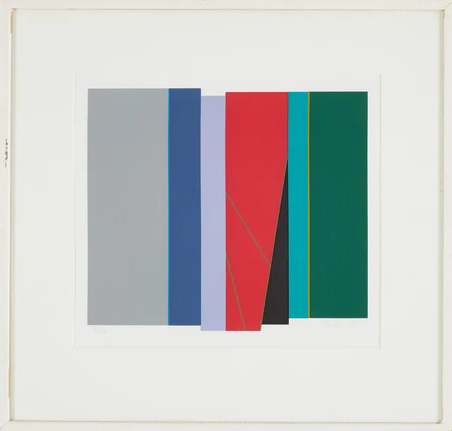 ILKKA PÄRNI. Geometrisk komposition, serigrafi, signerad, numrerad 73/180 samt daterad -95.