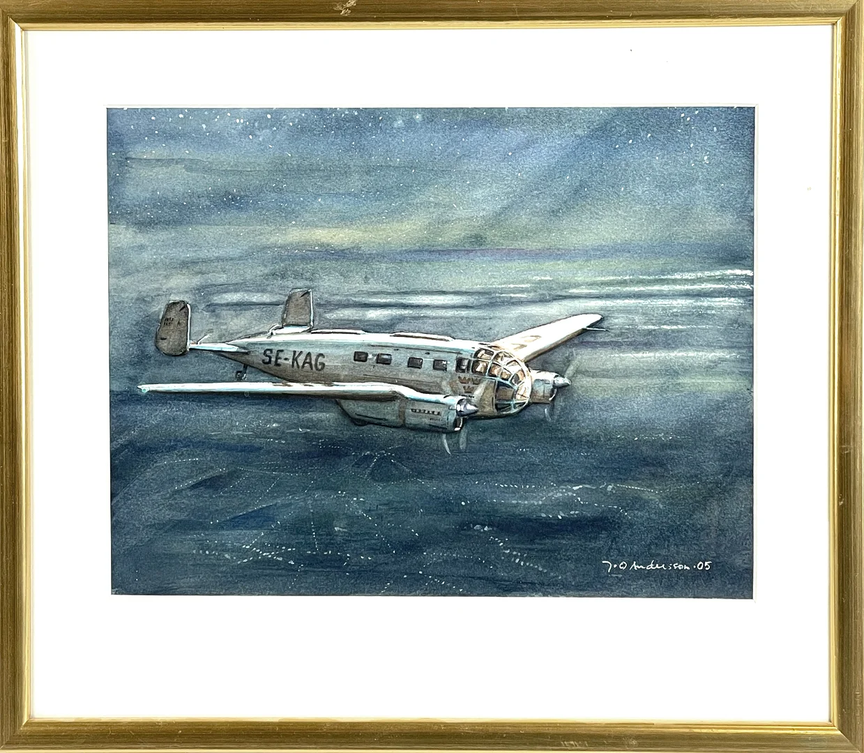 JAN-OLOV ANDERSSON (F. 1943), akvarell, SE-KAG, signerad J-O Andersson samt daterad -05. — Paintings — Roslagens Auktionsverk