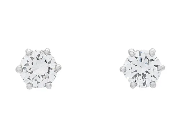 ENSTENSÖRHÄNGEN, 18K vitguld, 2 briljantslipade diamanter ca 0,70 ctv, ca TW/VS, vikt 1,4 g, stift, diamanterna med natural samt inverterad natural vid rondisten, 1 diamant med litet nagg på kuletten.