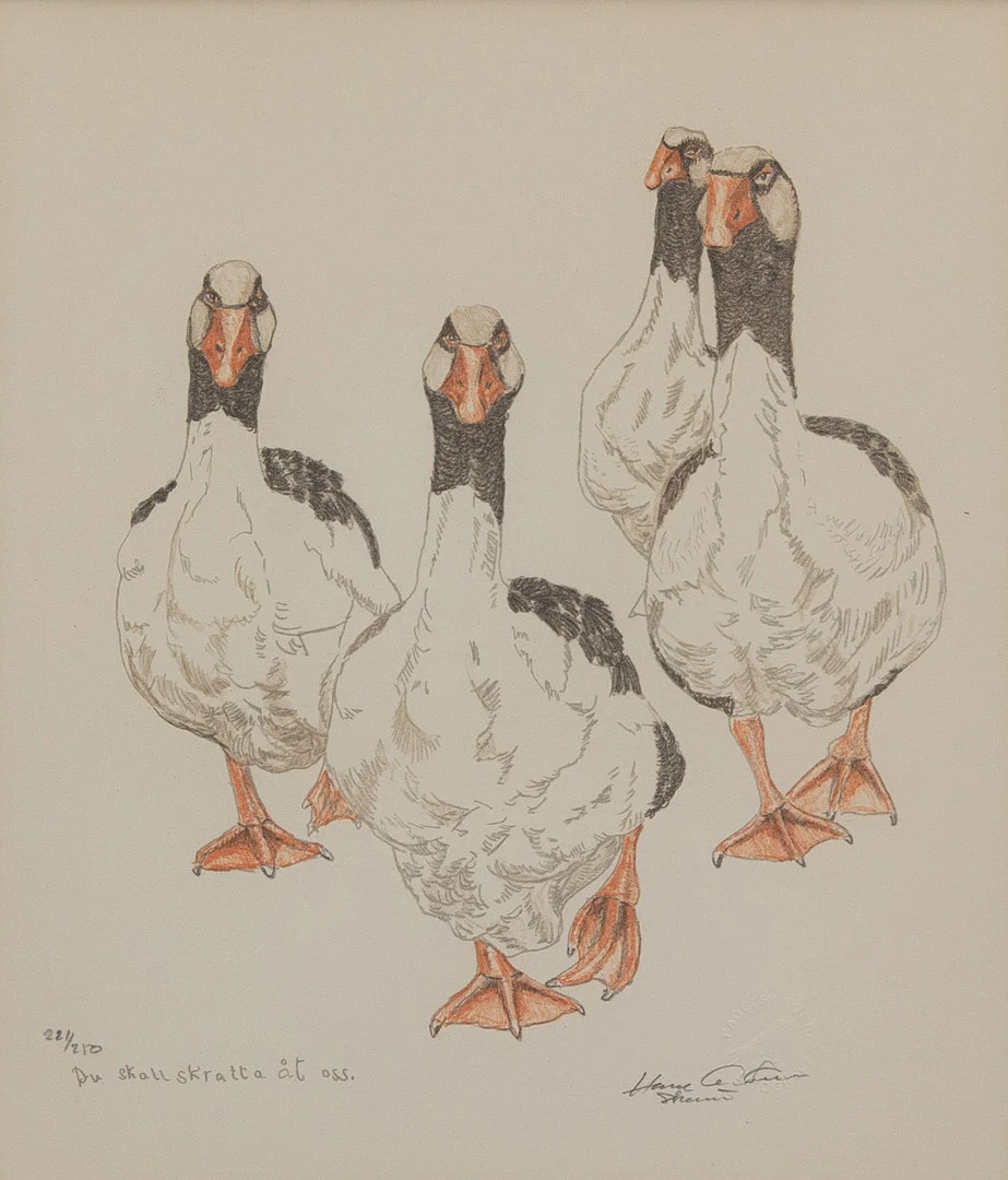 HASSE ANDERSSON (1926-2003). Betitlad, litografi nr 221/280, signerad. — Engravings & Prints — Garpenhus Auktioner