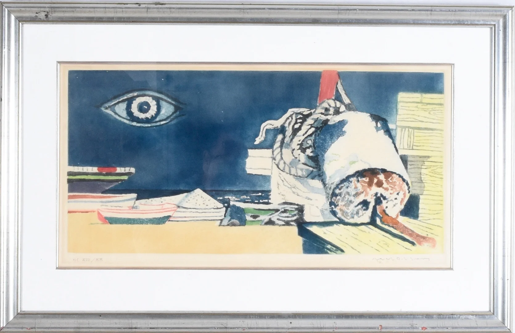 AXEL OLSON. Färgetsning. — Engravings & Prints — Halmstads Auktionskammare