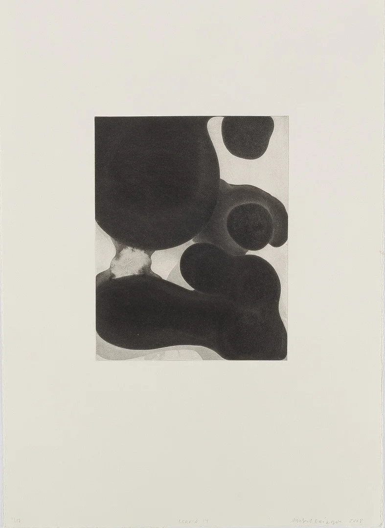 ANDREAS ERIKSSON. Kompositioner, 2 stycken, etsningar, oramade blad. — Engravings & Prints — Stockholms Auktionsverk Helsingborg