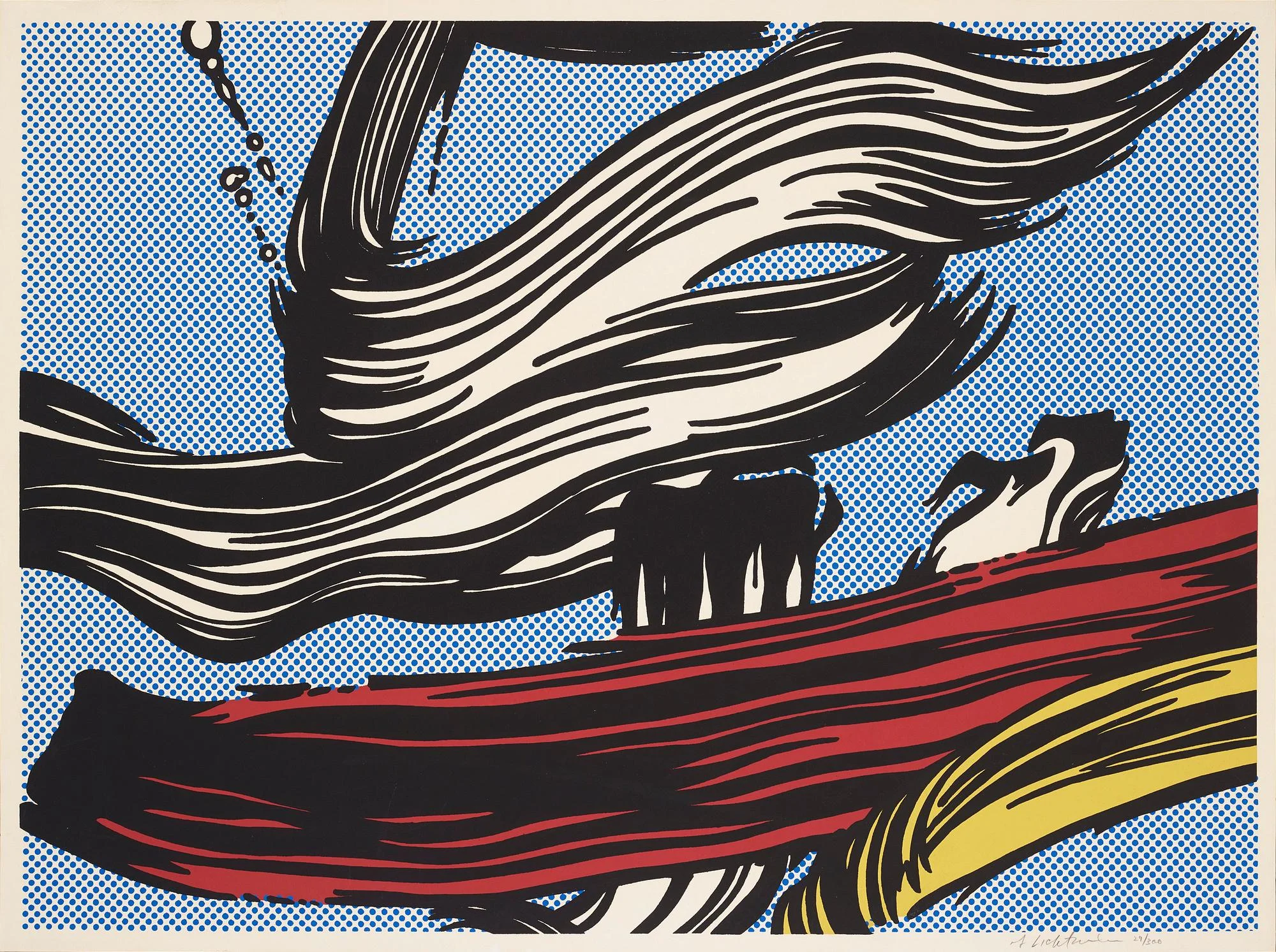 Roy Lichtenstein, "Brushstrokes". — Bukowskis