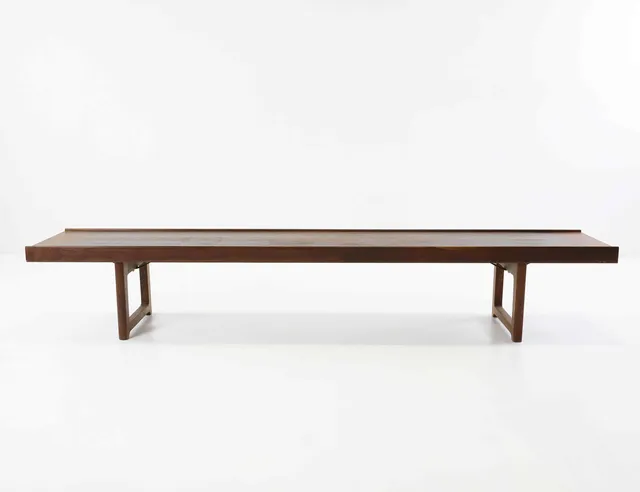 TORBJØRN AFDAL. bänk, "Krobo", Mellemstrands Trevareindustri, Bruksbo, Norge, 1960/70-tal.