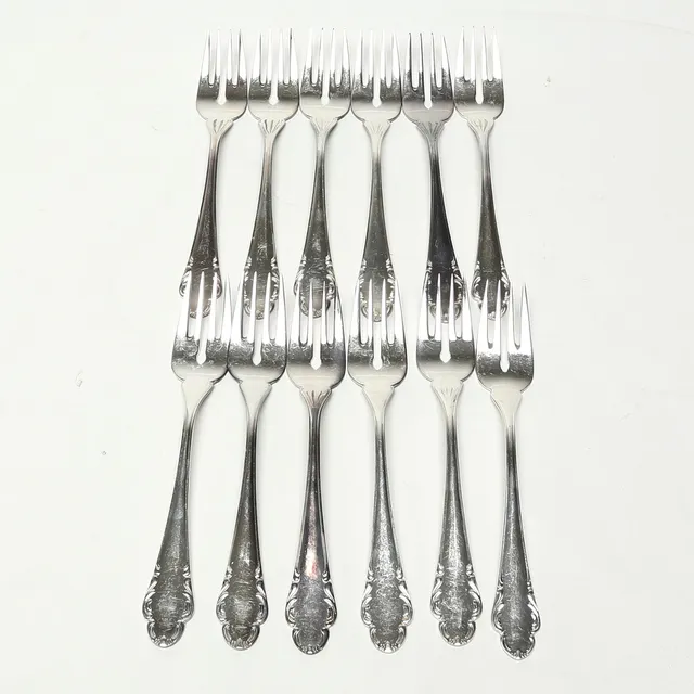 GAFFLAR, 12 st, silver, Haga.
