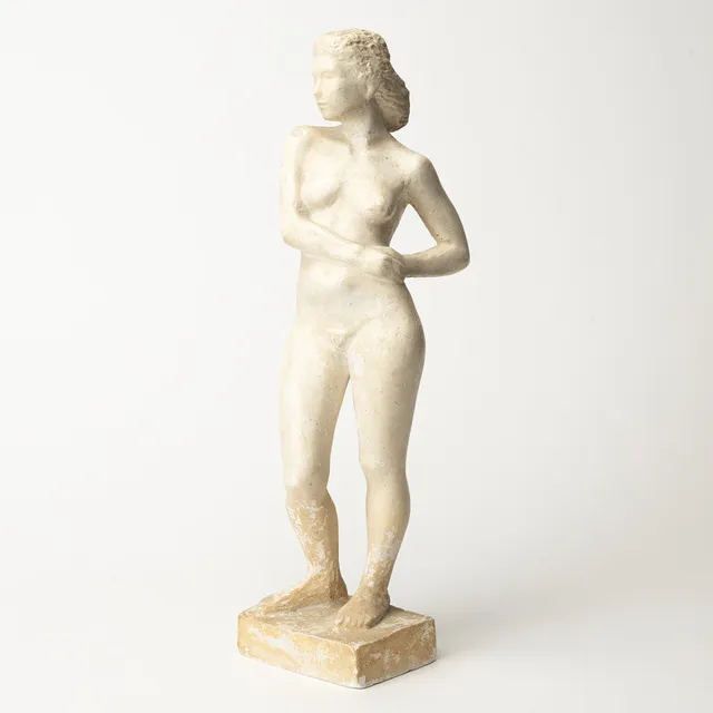 GEORG GANMAR. Skulptur, gips, Naken Kvinna, signerad, 1950.