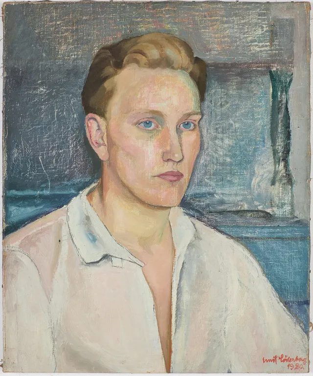ERNST SÖDERBERG (1889-1967). Porträtt föreställande elev Sigtuna, olja på duk, signerad och daterad 1920.