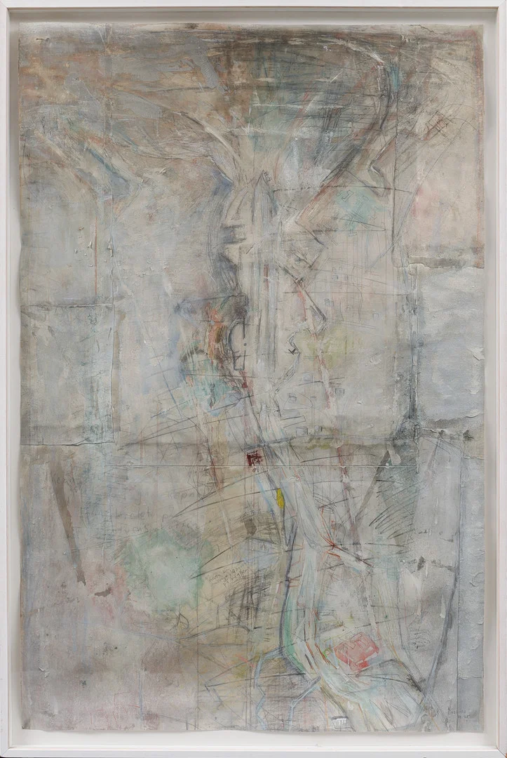 KENT LINDFORS. Komposition, blandteknik på papper, signerad och daterad 84-85. — Paintings — Göteborgs Auktionsverk