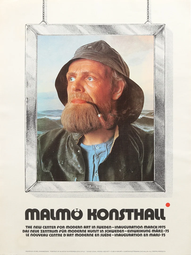 STURE JOHANNESSON. Utställningsaffisch, tänkt för Malmö Konsthall 1975. — Engravings & Prints — Garpenhus Auktioner