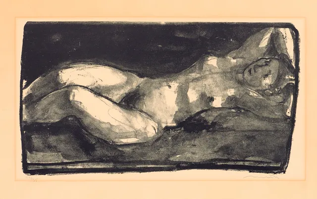 HANS THEO RICHTER (1902-1969). Liggande nakenakt.