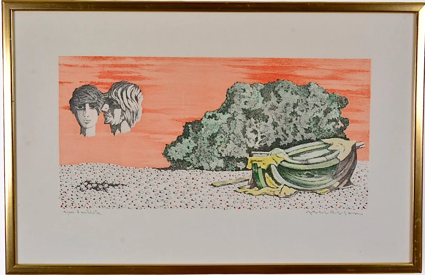 AXEL OLSON. Färglitografi. — Engravings & Prints — Halmstads Auktionskammare