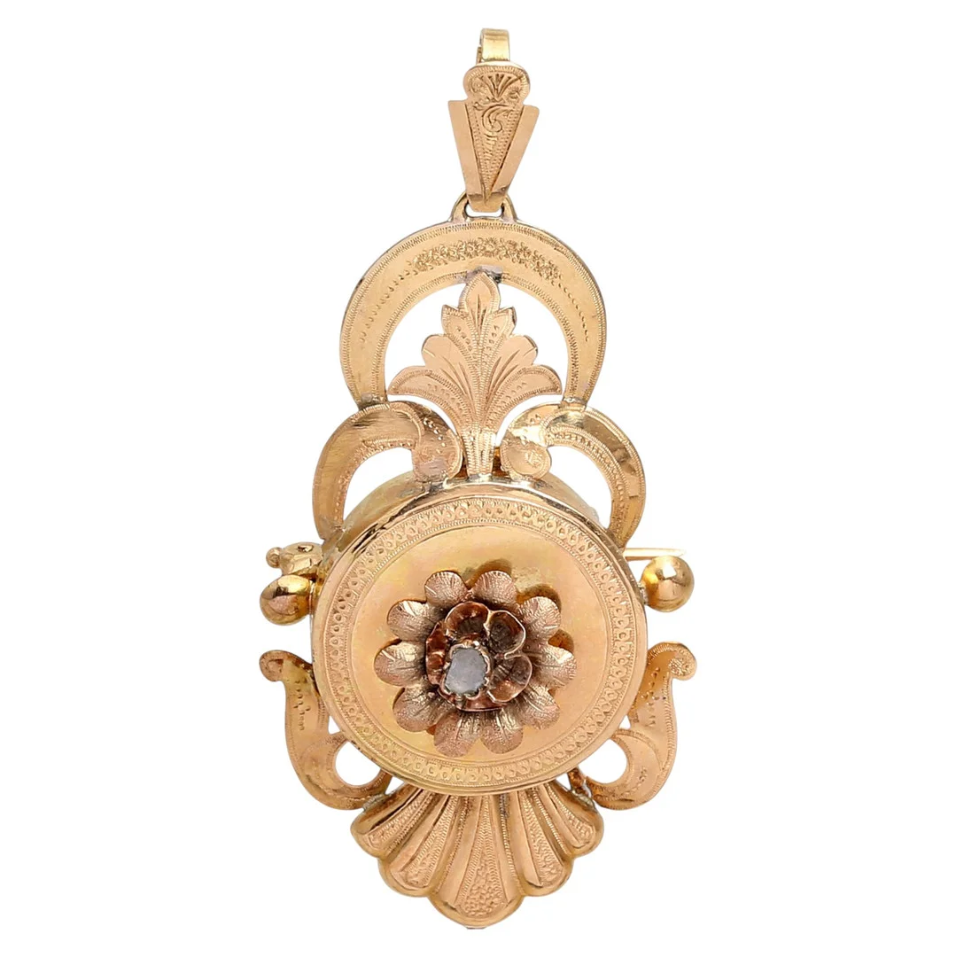 Alphonsine gold brooch-pendant, late 19th Century. — Brooches & Pendants — Balclis