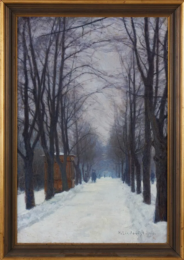 HERMAN LINDQVIST (1868-1923) Allé, olja på duk, signerad och daterad 1910.