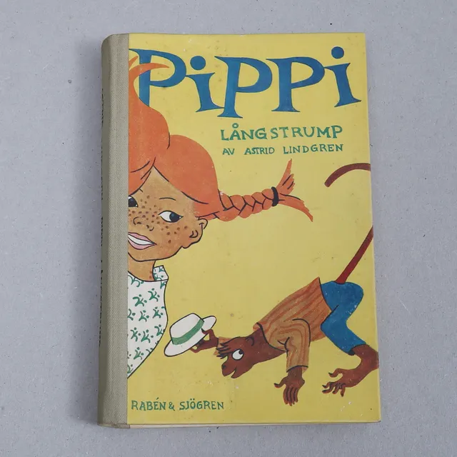 ASTRID LINDGREN. "Pippi Långstrump", Raben & Sjögren, 1945, 1:a upplaga.