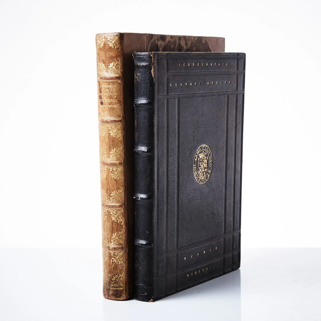 Strömbom Iconographia Gustavi Adolphi.och Porträttsamlingen i Ericsberg 2 vol. — Books — Stockholms Auktionsverk Magasin 5