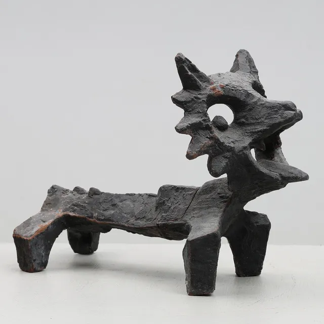 OLLE HERMANSSON. Eldhund, "Räven", gjutjärn, Husqvarna, 1960-tal.