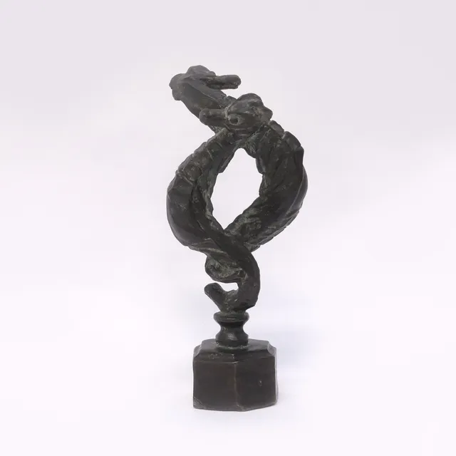 AXEL OLSSON. SKULPTUR, SJÖHÄSTAR, BRONS.