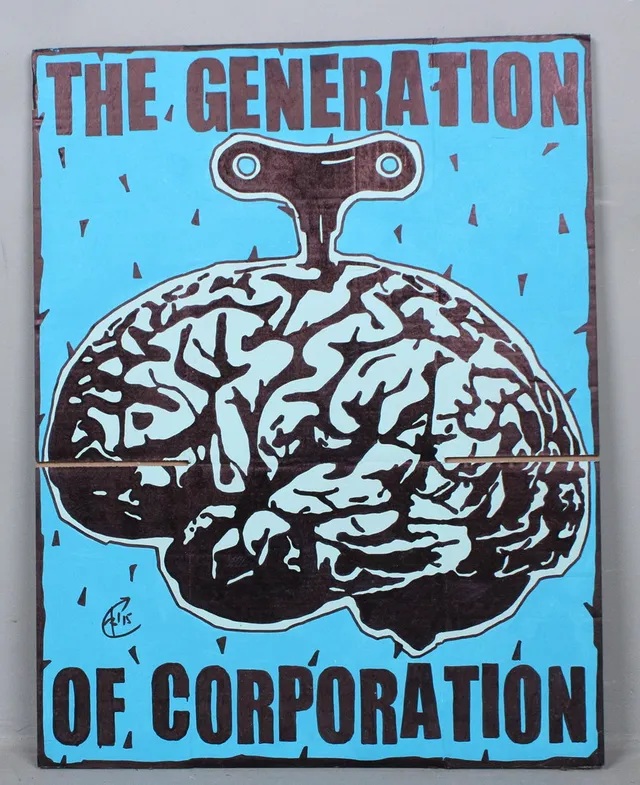 MAREK BRAUN. 'The Generation', Öl auf Pappe, signiert.