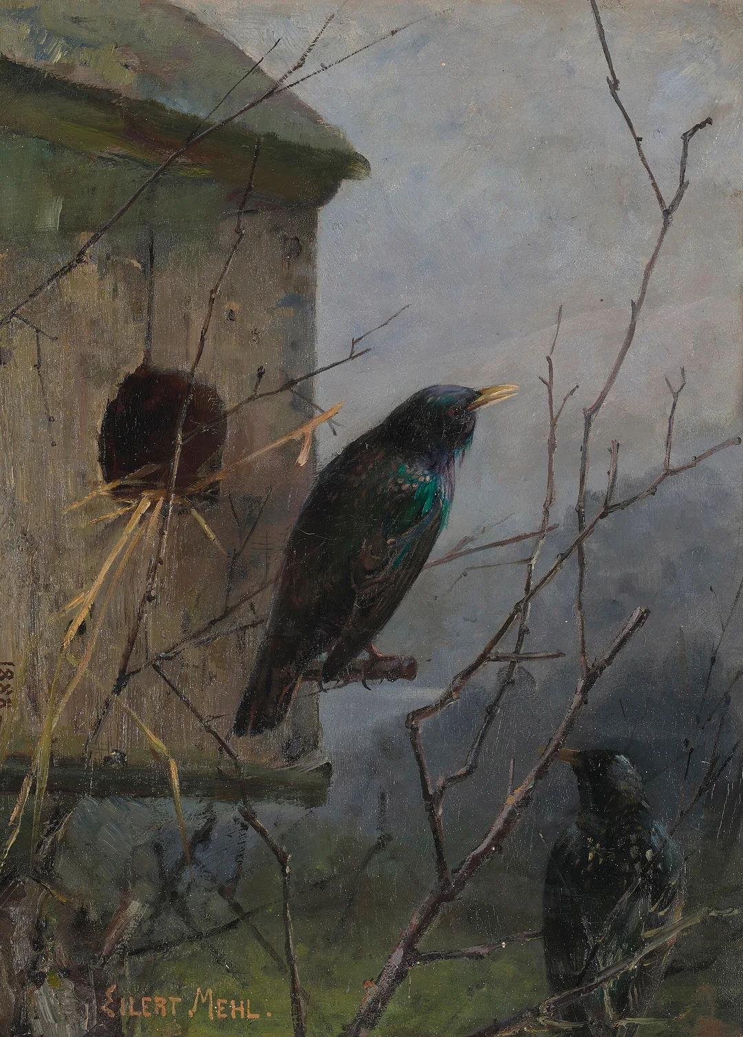 Mehl, Eilert — "Den förste stær" 1888 — Kunst/Maleri — Blomqvist