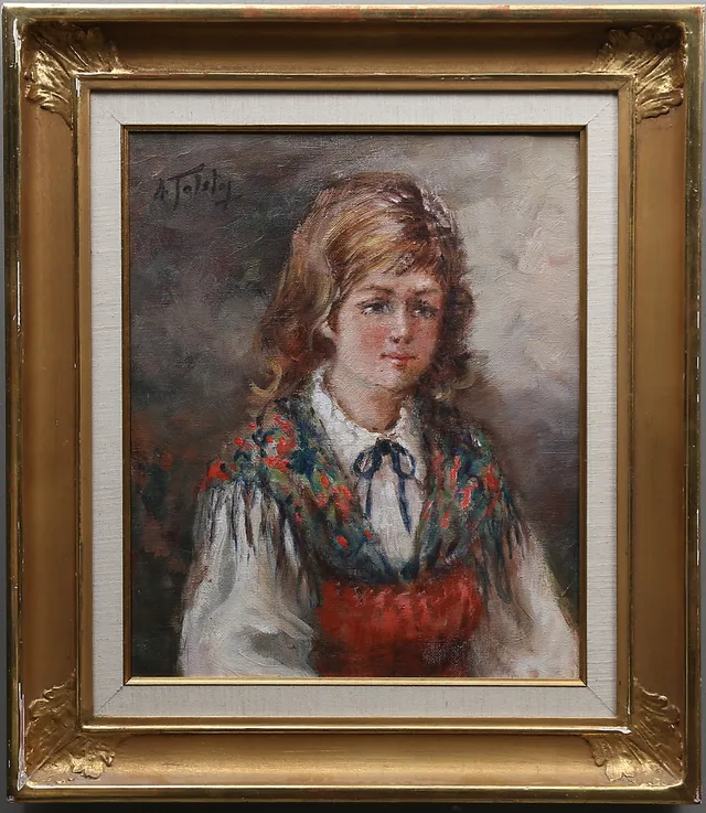 ALEXANDER TOLSTOY. Olja på duk, signerad.