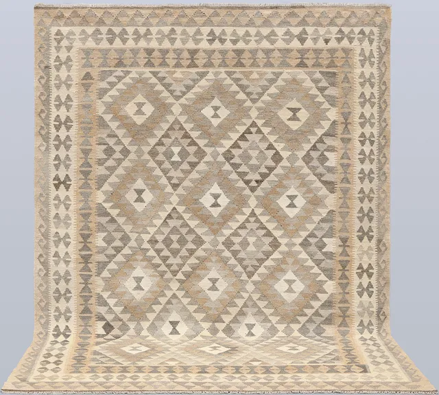 ORIENTMATTA, kelim, handvävd, naturfärgad, ca 246 x 183 cm.