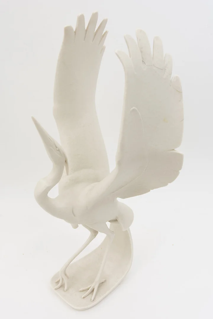 "REIHER", Hutschenreuther Kunstabteilung Achtziger Mod. 8294. — Sculptures & Bronzes — Auktionshaus von Brühl