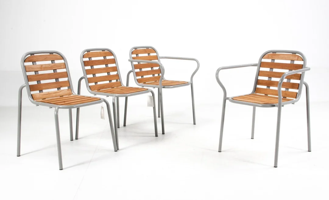 Simon Legald for Normann Copenhagen. Outdoor dining chairs and armchairs, exhibition models (4) — Home and garden/Garden furniture — Lauritz