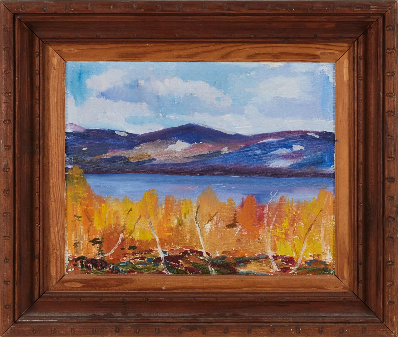 TORD LEANDER ENGSTRÖM. (1914-1984) Lappländskt höstlandskap, signerad och daterad -46, olja på duk. — Paintings — Stockholms Auktionsverk Magasin 5