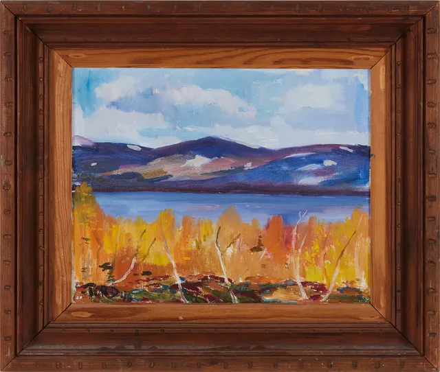 TORD LEANDER ENGSTRÖM. (1914-1984) Lappländskt höstlandskap, signerad och daterad -46, olja på duk.