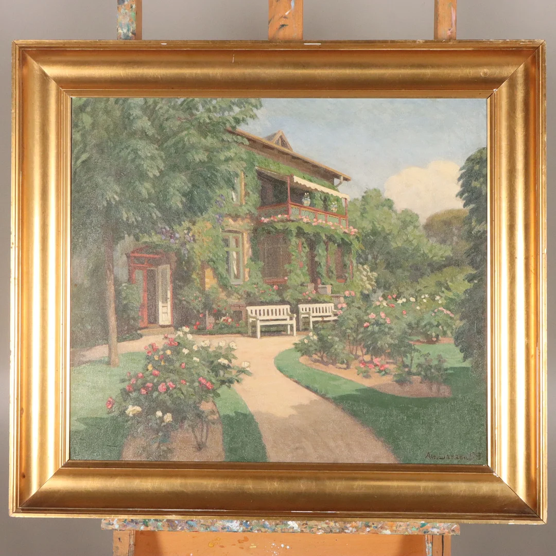 ALBERT LARSEN. OLJA PÅ DUK signerad och daterad 1915. — Paintings — Höörs Auktionshall
