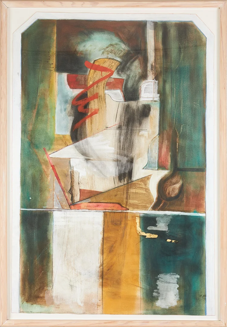 ANITA NILSSON (FÖDD 1942). "Upprinnelse", signerad och daterad Anita Nilsson 1988, blandteknik. — Paintings — Stockholms Auktionsverk Magasin 5