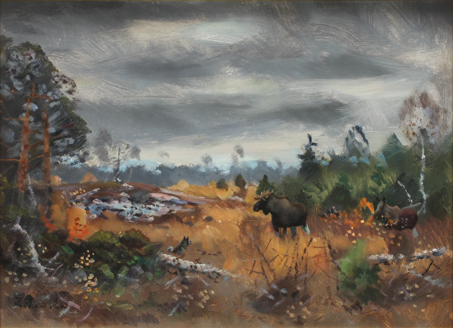 LINDORM LILJEFORS. Olja på pannå, signerad-69. — Paintings — Göteborgs Auktionsverk