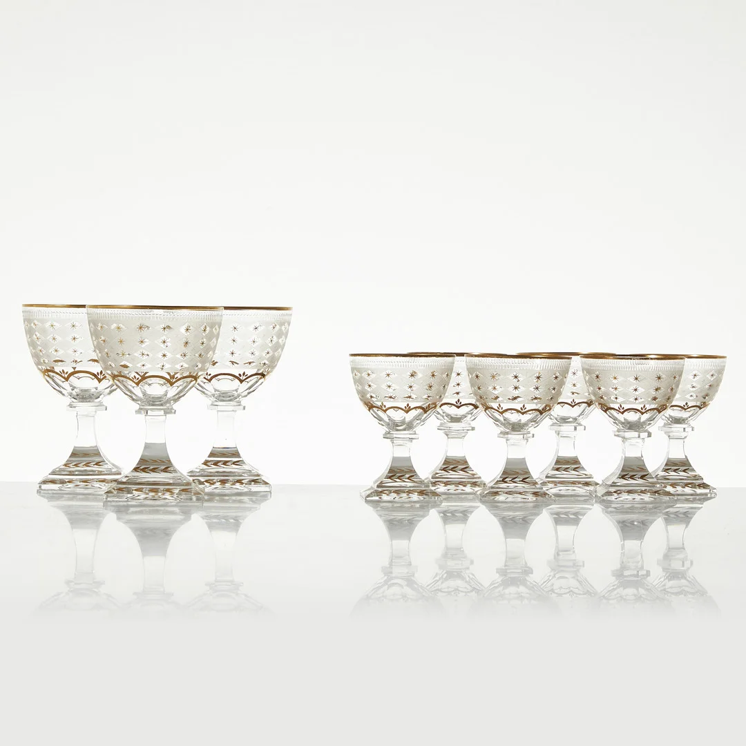FERDINAND & WILHELM STUDE. "Odelberg", glasservisdelar 9 stycken, Kosta. — Tableware — Stockholms Auktionsverk Magasin 5