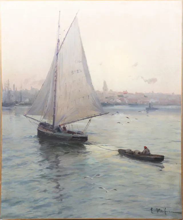 ELISEO MEIFRÉN. Port, probably New York.