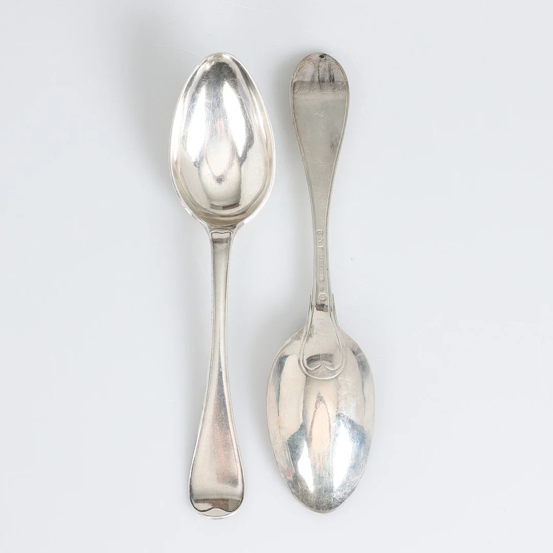 MATSKEDAR, 2 st, Silver, 1700-tal. — Silver — Garpenhus Auktioner